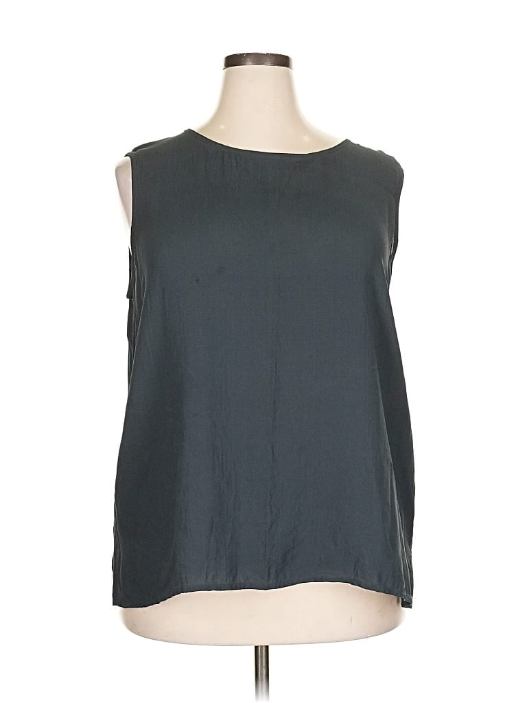 Pre-owned Eileen Fisher Sleeveless Blouse In Gray