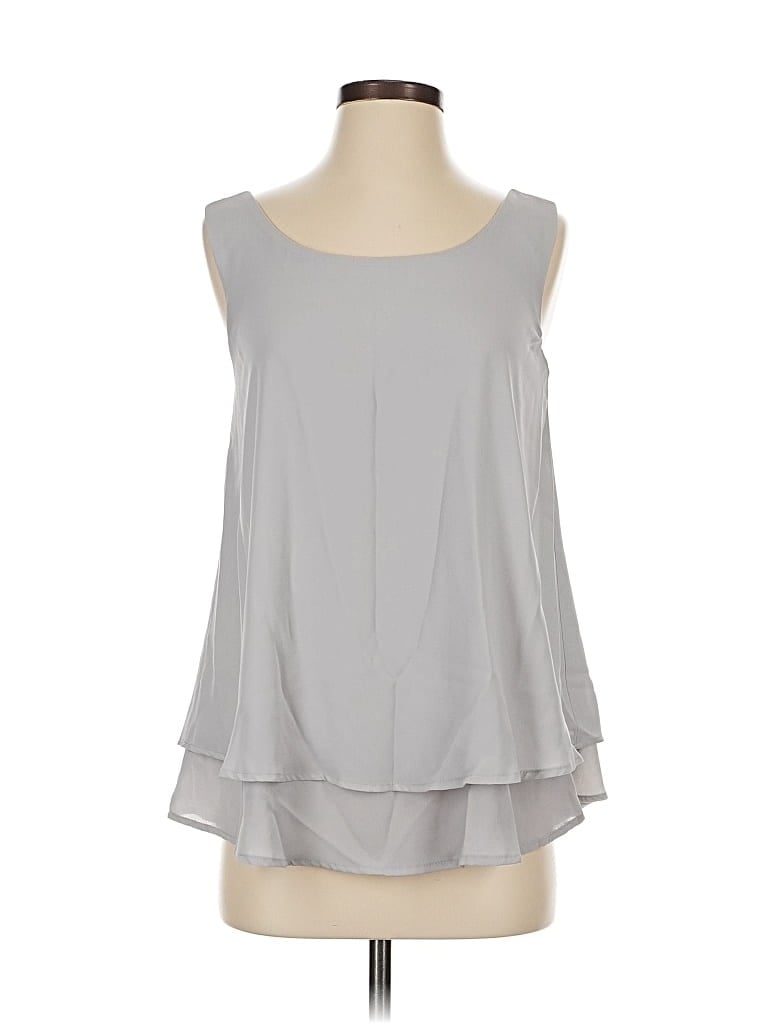 Pre-owned Unbranded Sleeveless Blouse In Gray