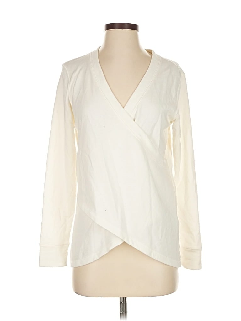 Pre-owned Active By Old Navy Long Sleeve Blouse In White
