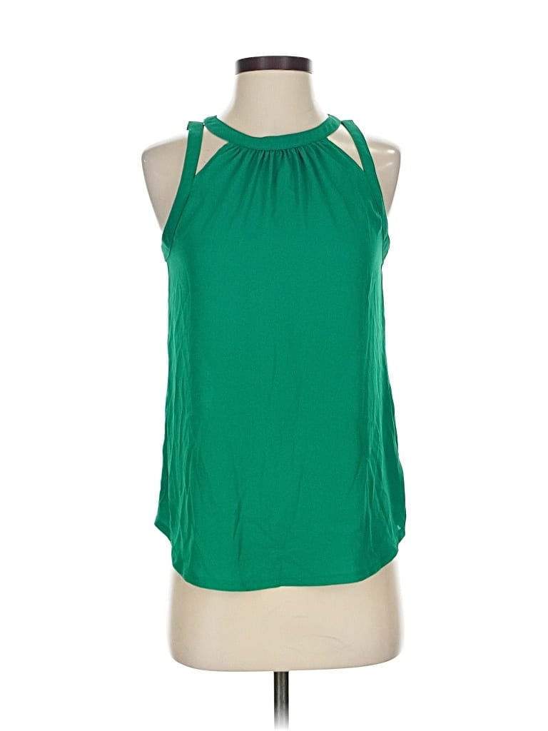 Pre-owned Express Outlet Sleeveless Blouse In Green