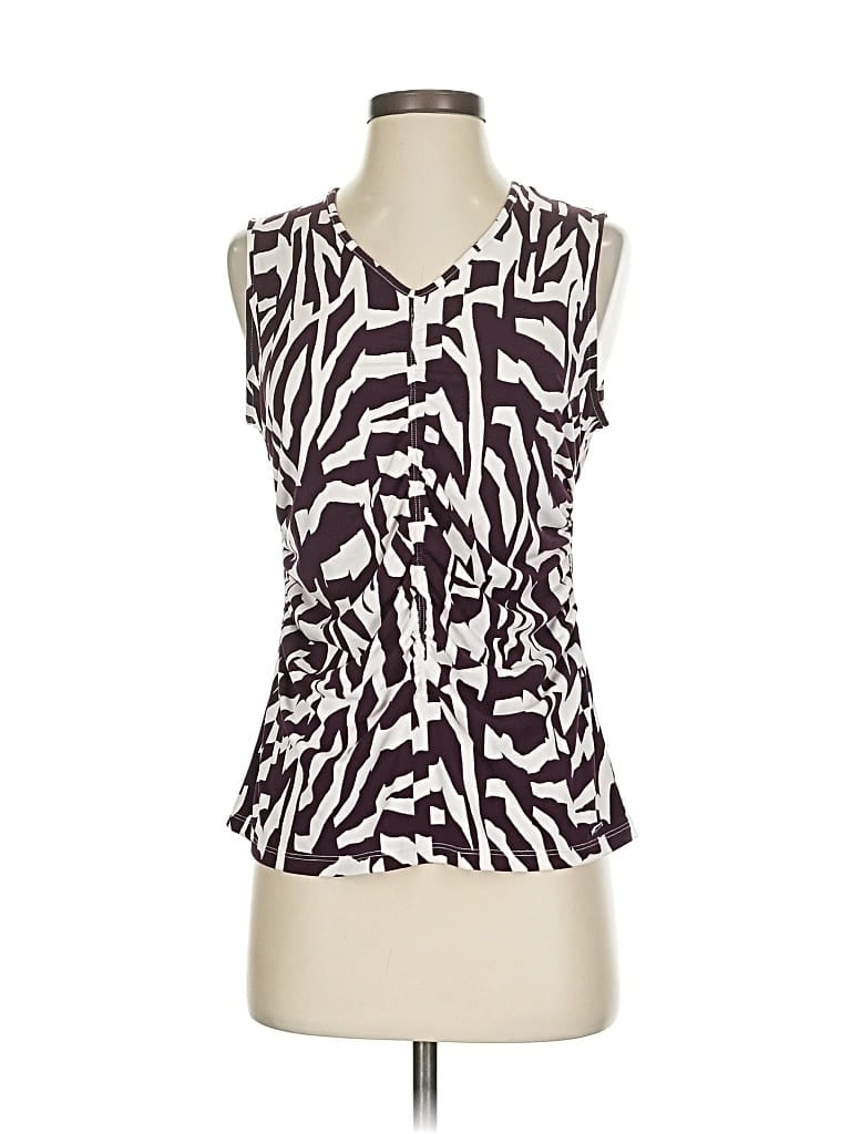 Pre-owned Calvin Klein Sleeveless Blouse In Purple