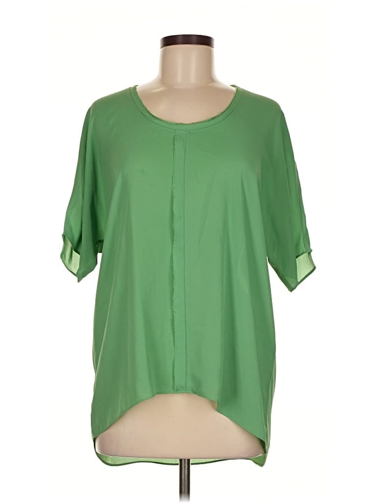 TAHARI Pre-owned Short Sleeve Blouse In Green