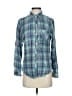 Rails 100% Rayon Plaid Teal Long Sleeve Button-Down Shirt Size S - photo 1