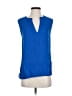 Halston Heritage 100% Silk Blue Sleeveless Silk Top Size XS - photo 1