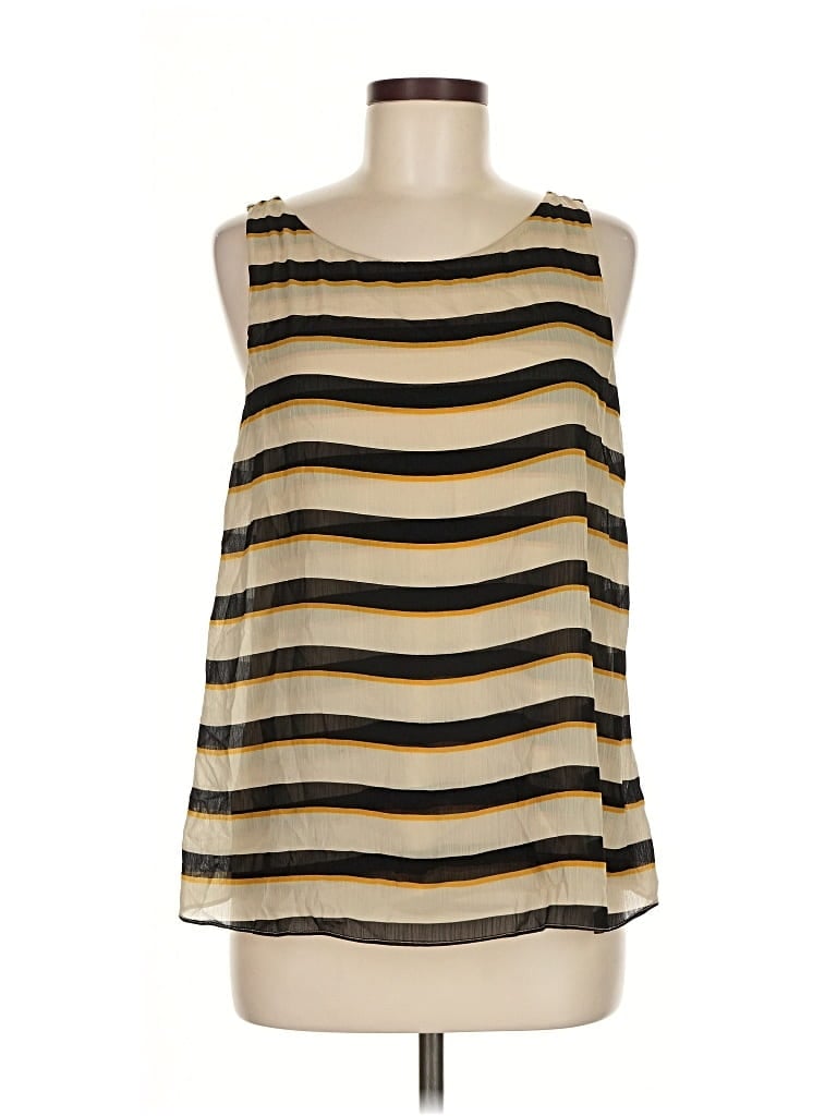 Pre-owned Ann Taylor Loft Sleeveless Blouse In Gold