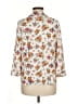 Zara Basic 100% Viscose Floral White 3/4 Sleeve Blouse Size M - photo 2
