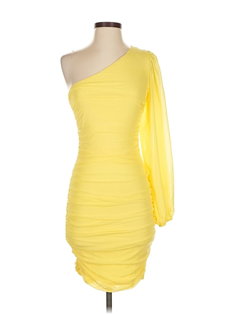 Pre-owned Hello Molly Cocktail Dress In Yellow