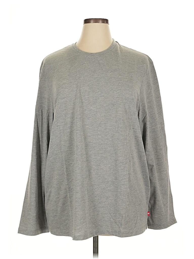 Pre-owned Assorted Brands Long Sleeve T-shirt In Gray