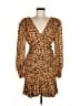 Nicholas 100% Polyester Animal Print Brown Cocktail Dress Size 6 - photo 1