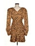 Nicholas 100% Polyester Animal Print Brown Cocktail Dress Size 6 - photo 2