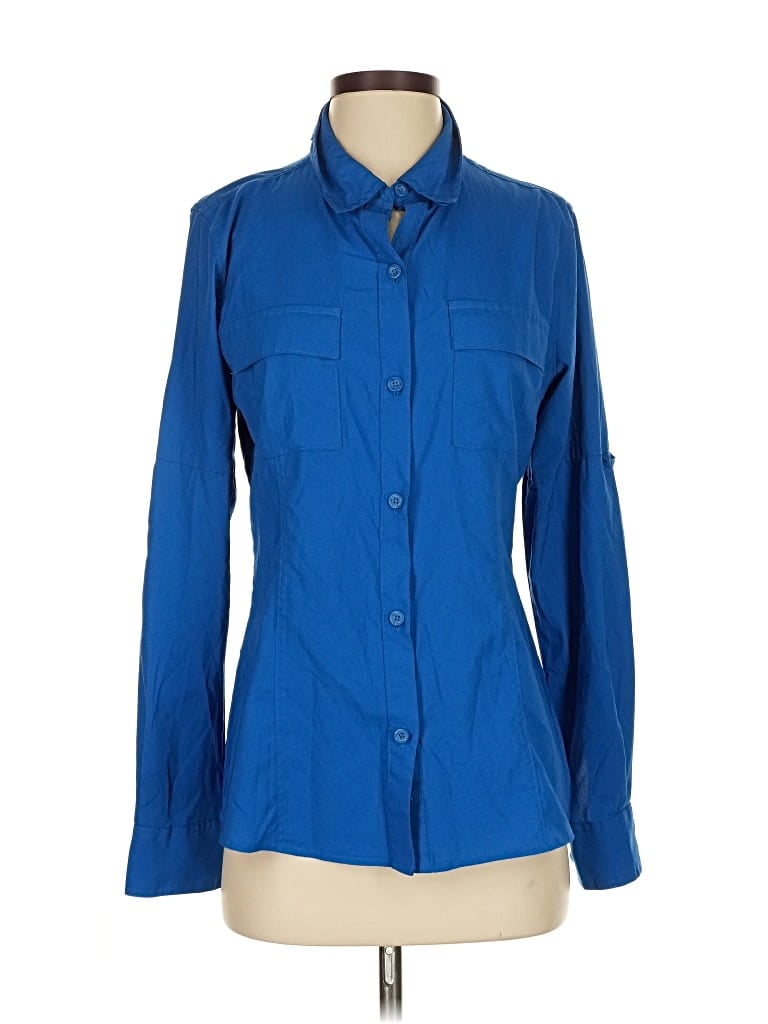 Pre-owned Reel Legends Long Sleeve Blouse In Blue