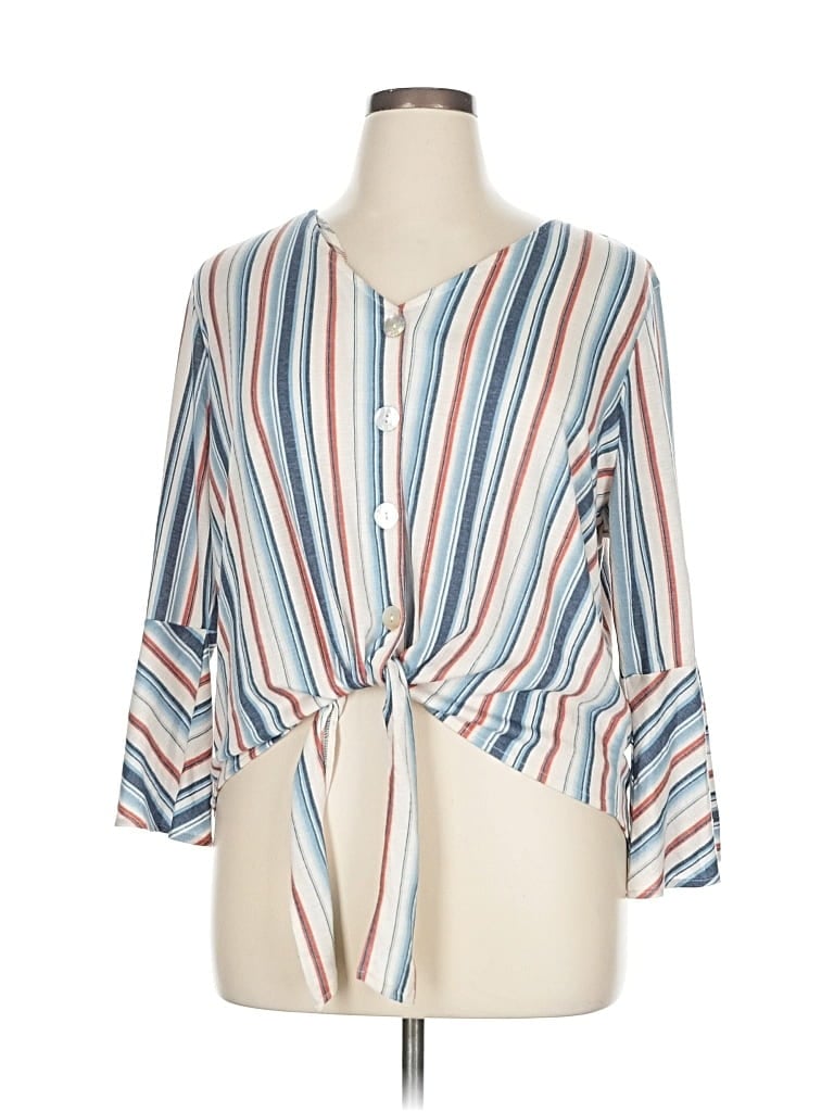 SKYE'S THE LIMIT Pre-owned 3/4 Sleeve Blouse In Blue