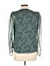 Iris Setlakwe 100% Polyester Teal Long Sleeve Blouse Size 10 - photo 2
