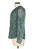 Iris Setlakwe 100% Polyester Teal Long Sleeve Blouse Size 10 - photo 5