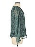 Iris Setlakwe 100% Polyester Teal Long Sleeve Blouse Size 10 - photo 4