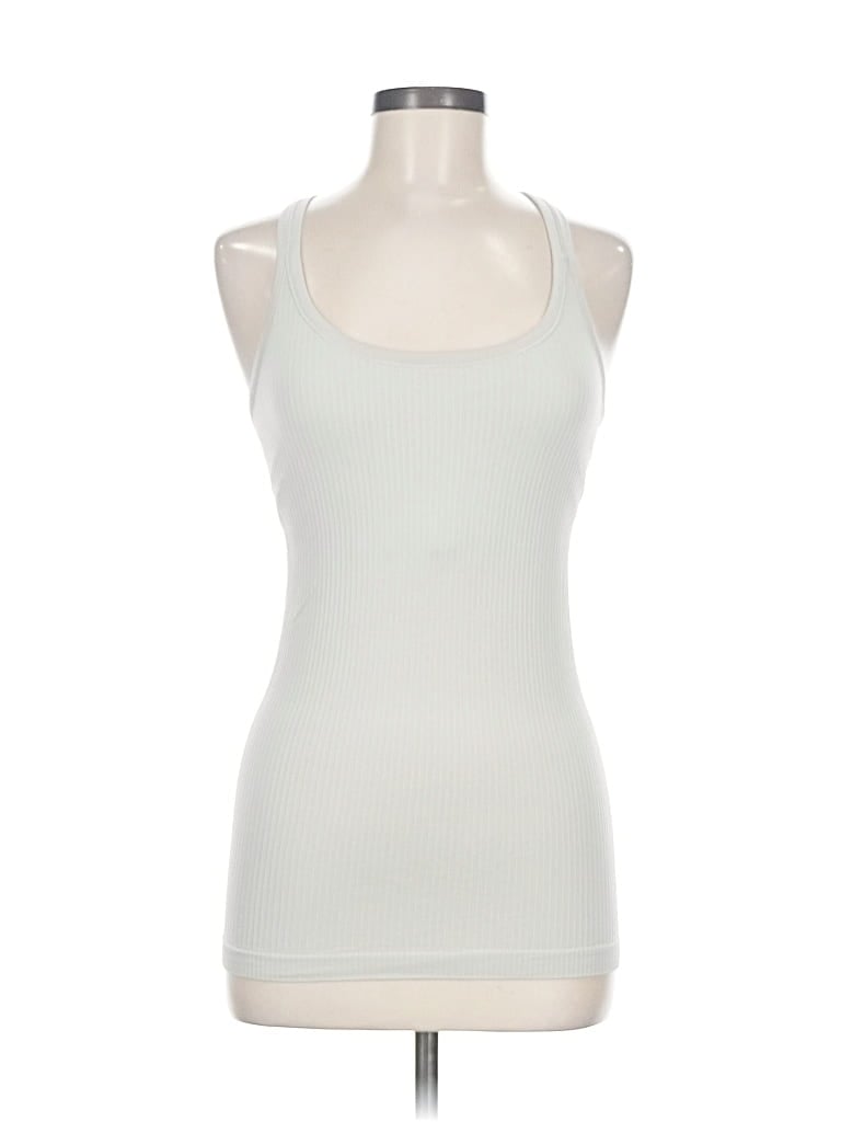Pre-owned Lululemon Athletica Tank Top Ivory Halter Neckline Tops In White