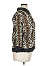 Alberto Makali 100% Polyester Animal Print Brown Gold 3/4 Sleeve Blouse Size XL - photo 4