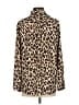 Ann Taylor 100% Polyester Animal Print Brown Long Sleeve Blouse Size XS - photo 2