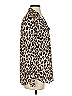 Ann Taylor 100% Polyester Animal Print Brown Long Sleeve Blouse Size XS - photo 4