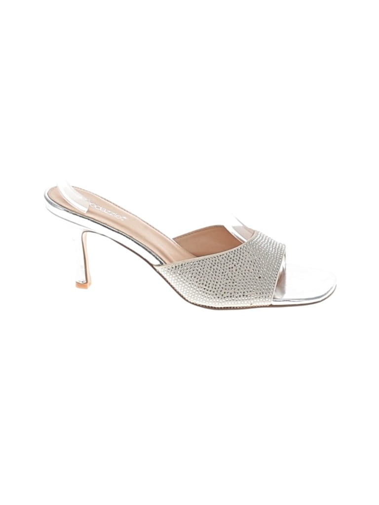 Pre-owned Shoedazzle Mule/clog In Silver