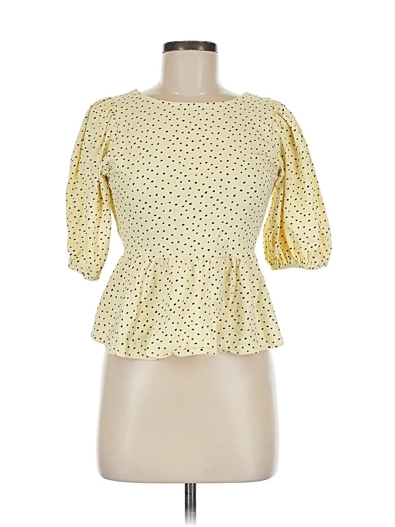 URBAN OUTFITTERS Pre-owned 3/4 Sleeve Blouse In Yellow