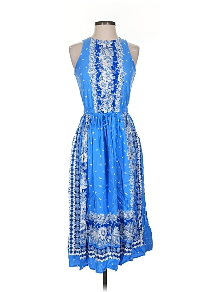 Pre-owned Ann Taylor Loft Cocktail Dress In Blue