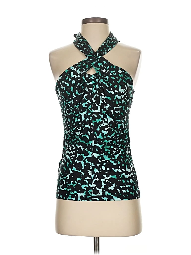 Pre-owned Ann Taylor Sleeveless Blouse In Blue