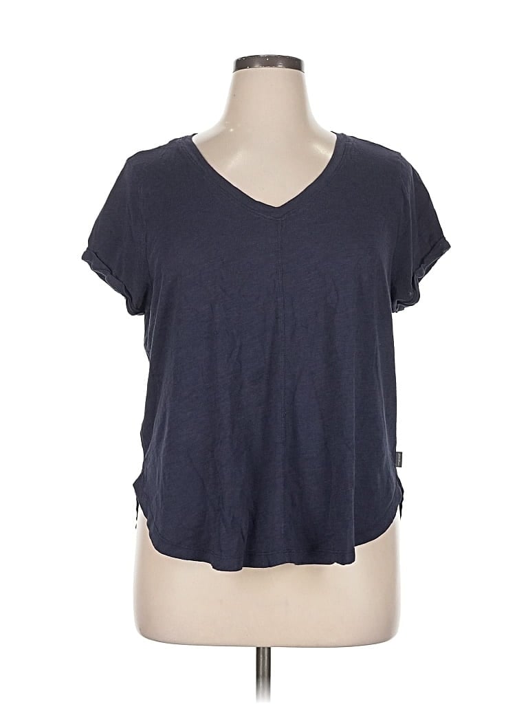 Pre-owned Eddie Bauer Short Sleeve T-shirt In Blue