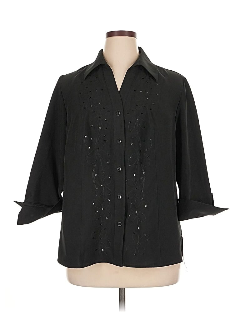 Covington Outlet 3/4 Sleeve Blouse In Black