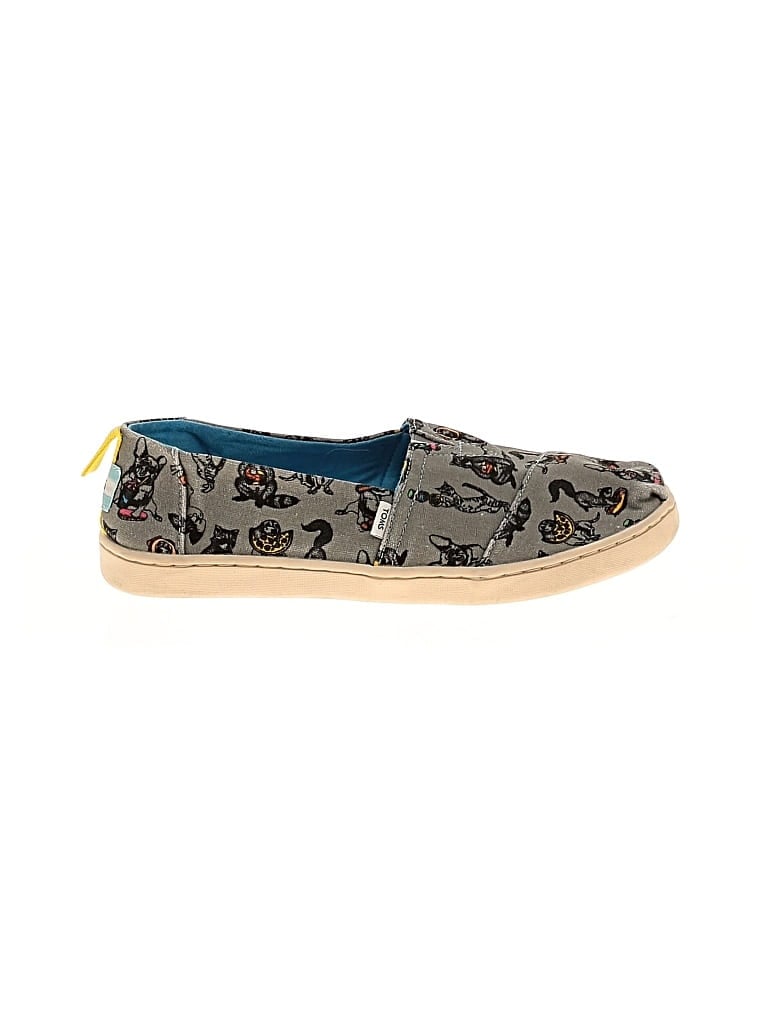Pre-owned Toms Kids' Flats In Gray