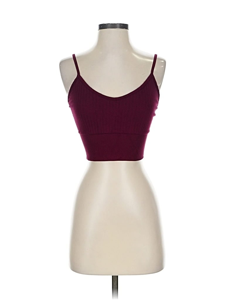 Pre-owned Fabletics Tank Top Burgundy Strapless Neckline Tops