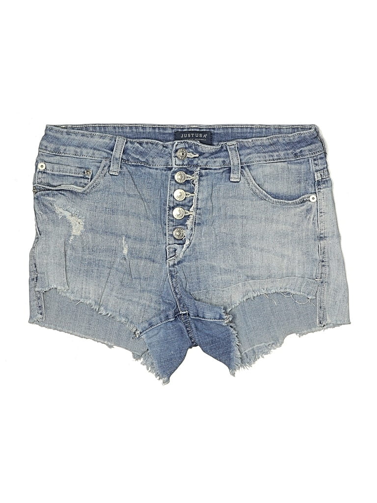 Pre-owned Just Usa Denim Shorts In Blue