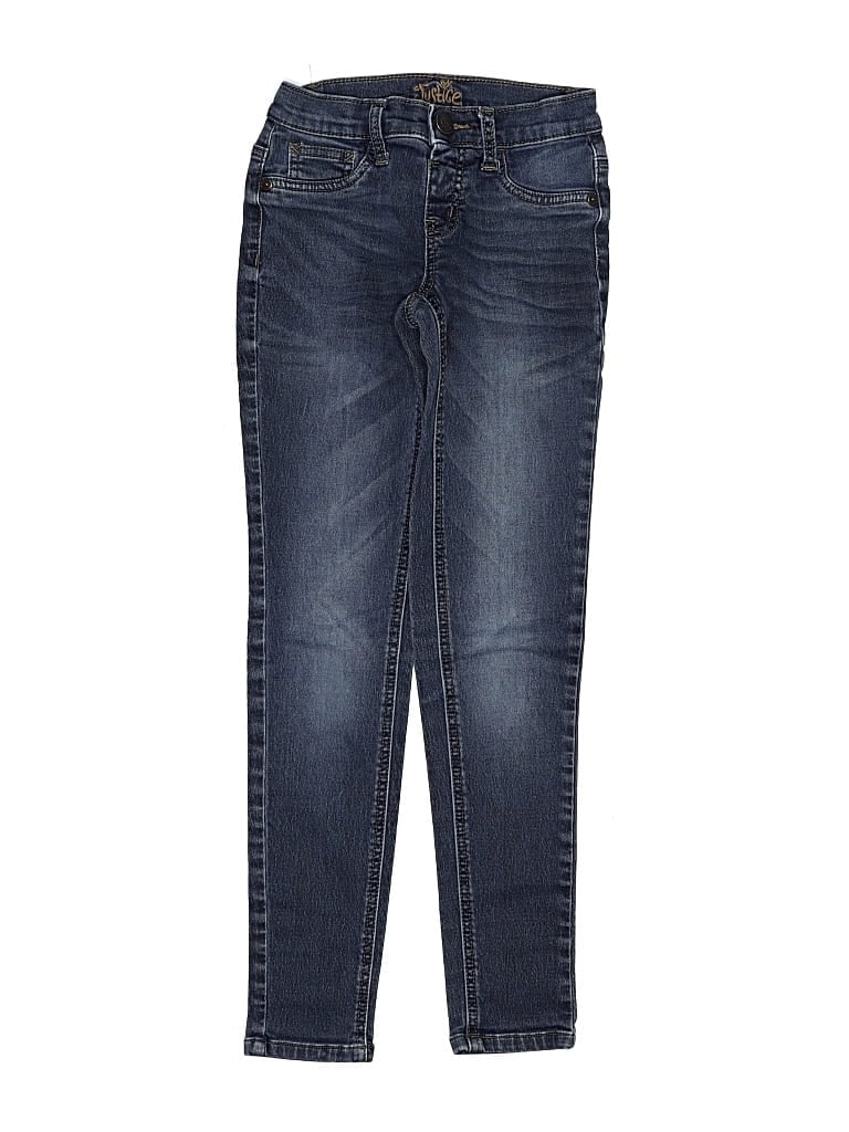 Pre-owned Justice Kids' Jeans In Blue