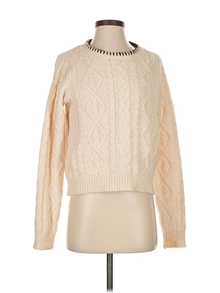 MNG Pre-owned Pullover Sweater In White