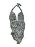 Bela Animal Print Gray One Piece Swimsuit Size M - photo 2