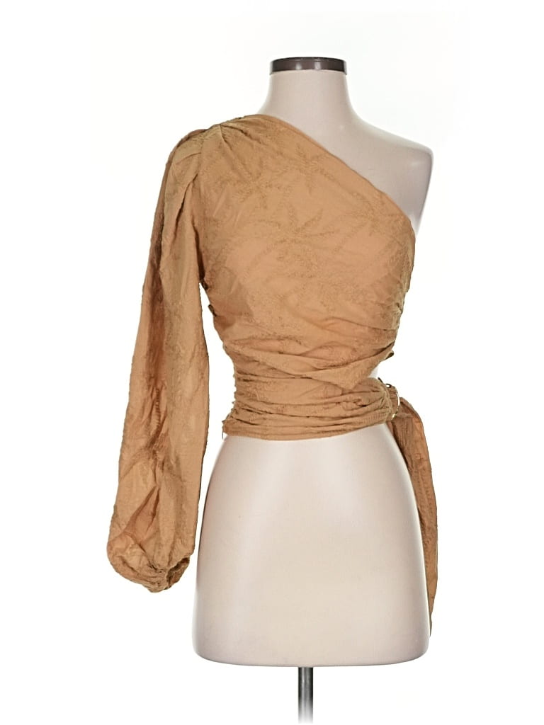 Pre-owned Maje 3/4 Sleeve Blouse In Brown