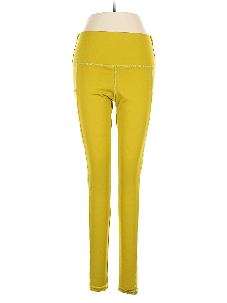 Pre-owned Assorted Brands Active Pants In Yellow