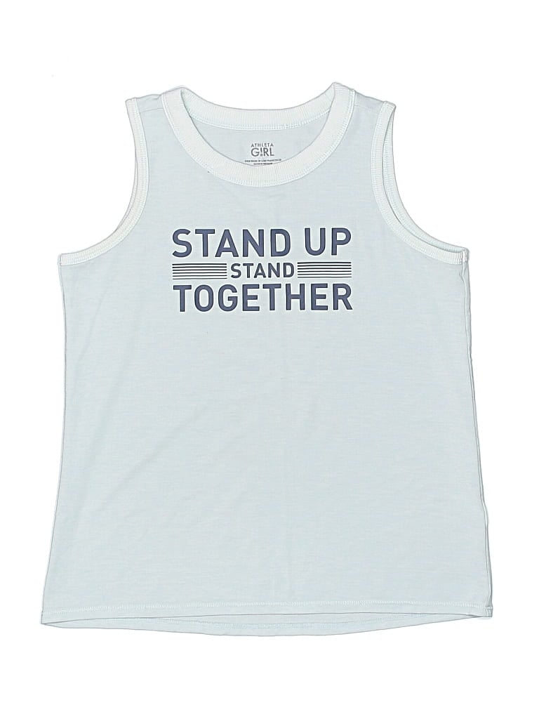 Pre-owned Athleta Girl Kids' Sleeveless T-shirt In Blue