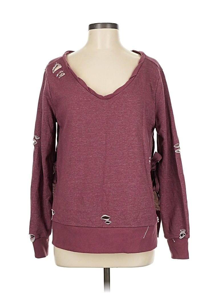 Romeo & Juliet Couture Sweatshirt In Burgundy