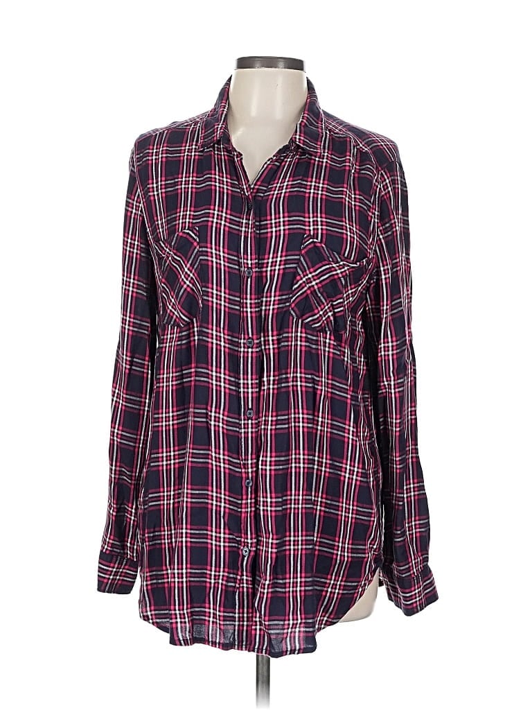 Pre-owned Banana Republic Factory Store Long Sleeve Button Down Shirt In Red