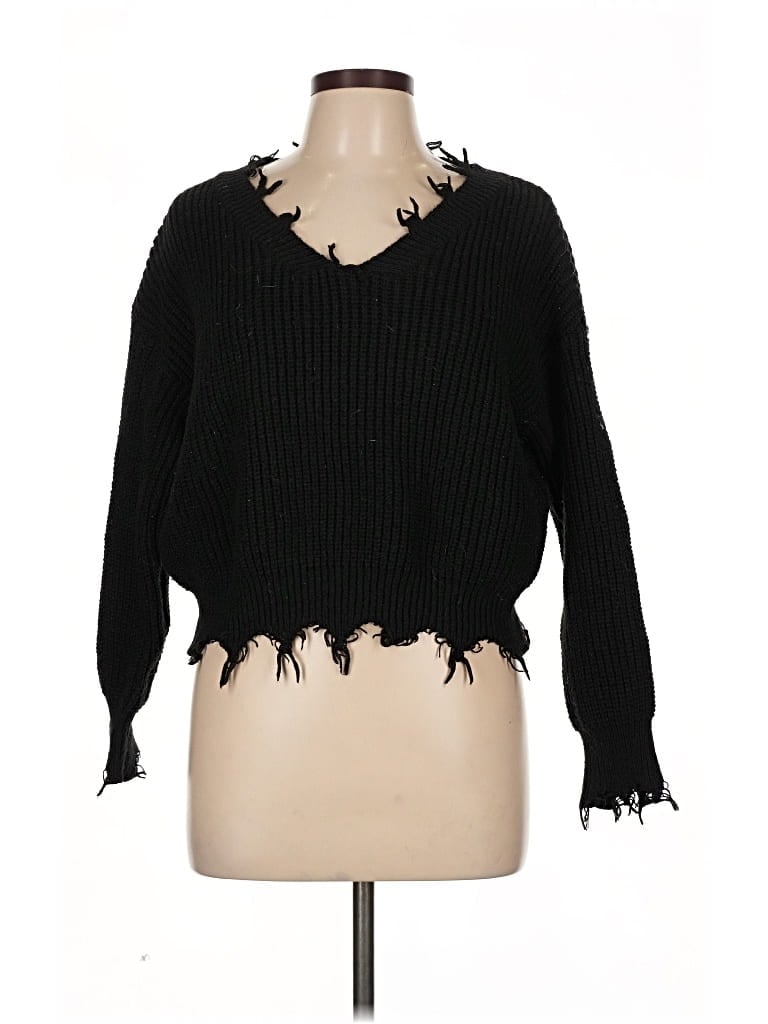Pre-owned Assorted Brands Pullover Sweater In Black