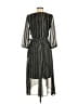 DKNY 100% Polyester Chevron-herringbone Silver Cocktail Dress Size 2 - photo 2