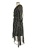 DKNY 100% Polyester Chevron-herringbone Silver Cocktail Dress Size 2 - photo 5
