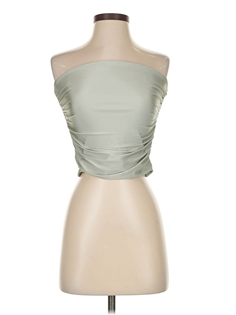 Pre-owned Edikted Tube Top Green Strapless Neckline Tops