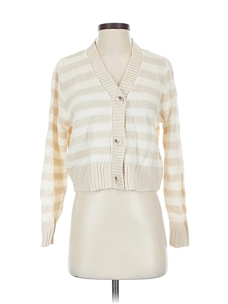 Pre-owned Jessica Simpson Cardigan Sweater In White
