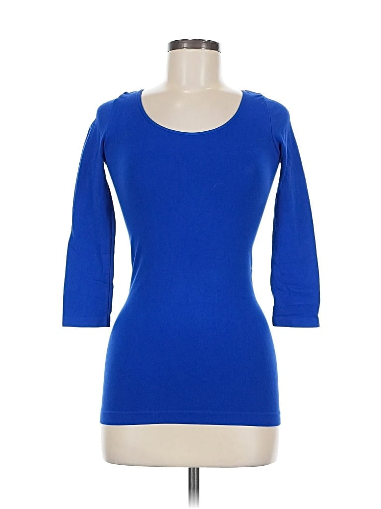 TEES BY TINA Pre-owned 3/4 Sleeve T-shirt In Blue