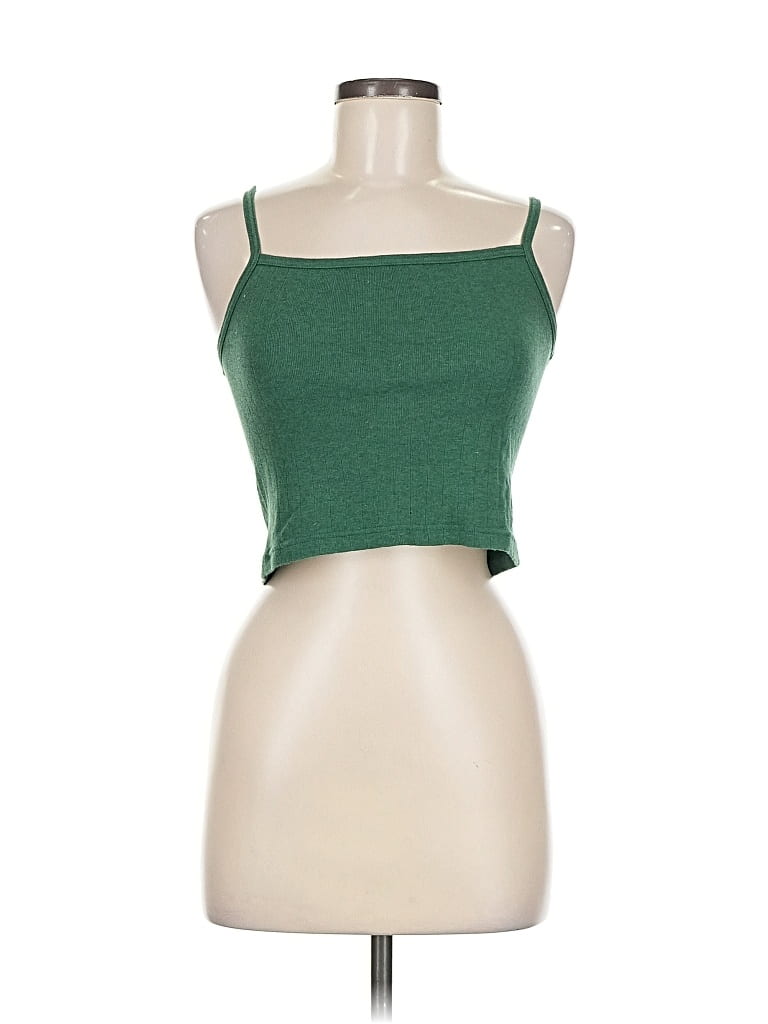 Pre-owned Brandy Melville Tank Top Green Strapless Neckline Tops