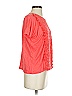 J.Crew 100% Linen Orange Short Sleeve Blouse Size XXS - photo 4