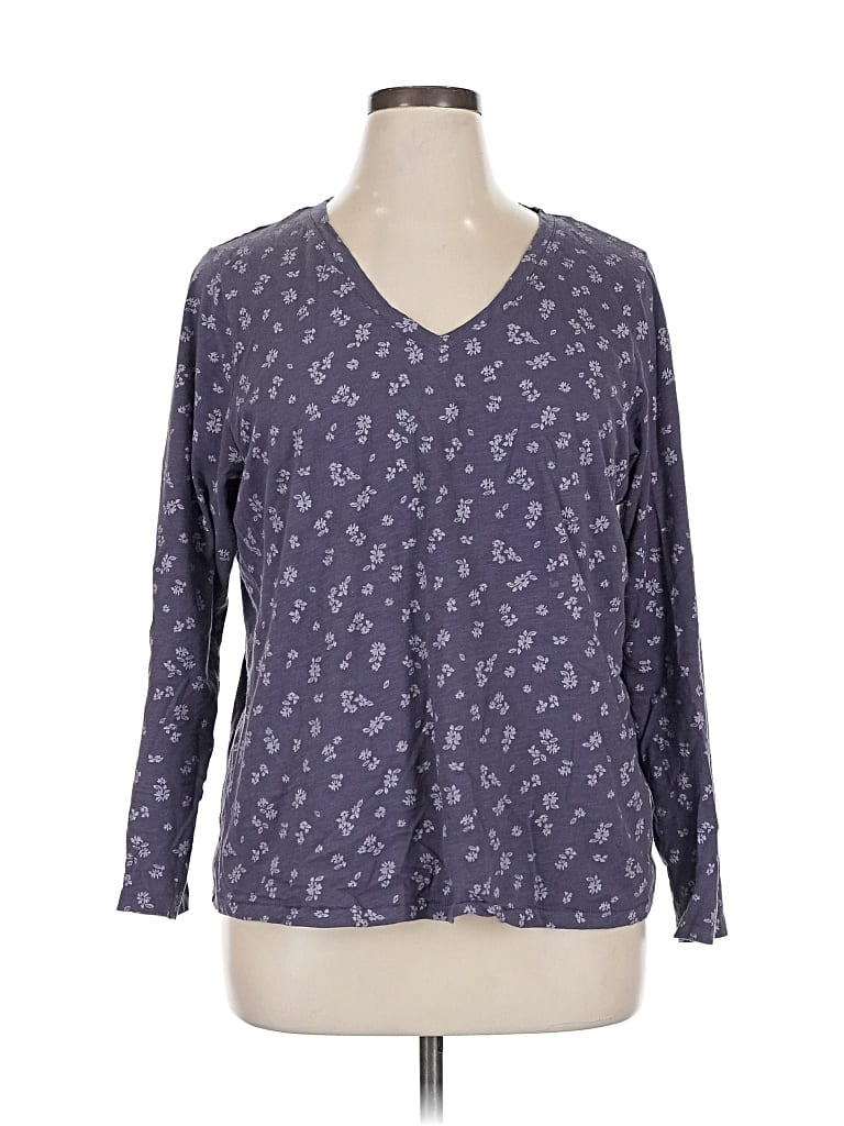 Pre-owned Sonoma Goods For Life Long Sleeve T-shirt In Purple