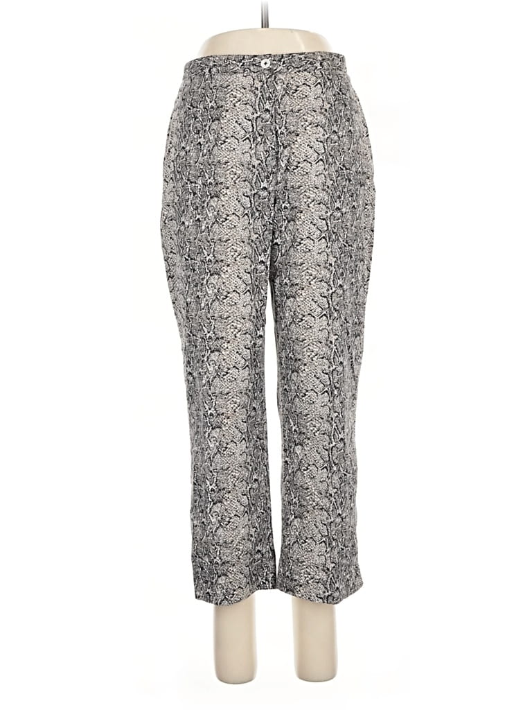 Pre-owned Lizsport Casual Pants In Silver